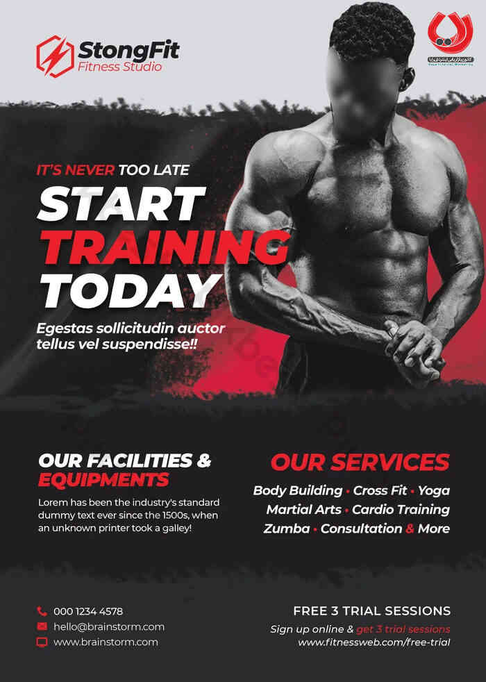 چاپ تراکت باشگاه ورزشی؛ جذب مشتری با طراحی حرفه‌ای